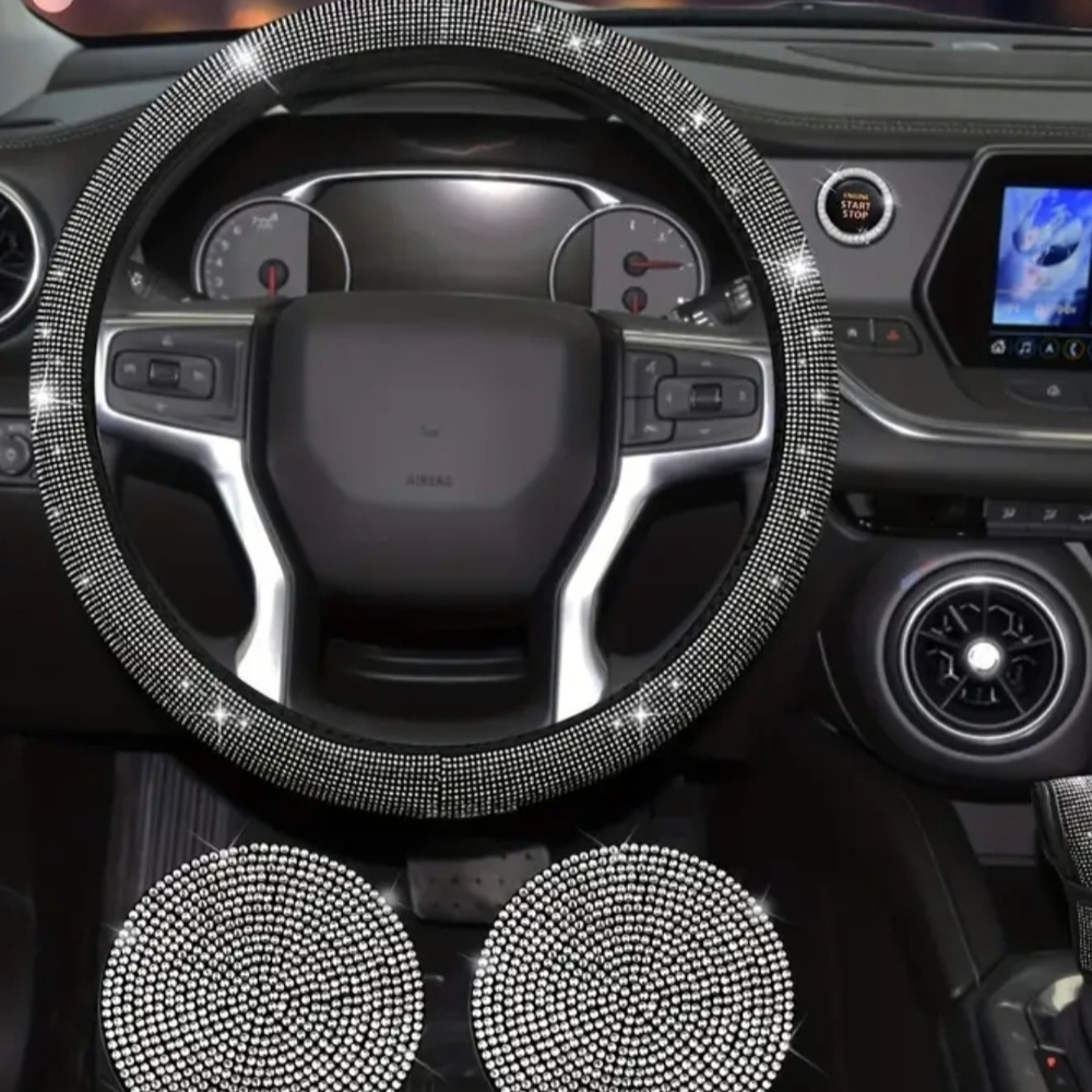 Sparkling Rhinestone Car decor set - Picture 4 of 9